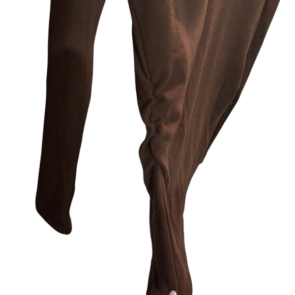 NWT OGL Mid Thermal V-Neck Ruched Sides Brami Top - Espresso Eco-Mousse Size Sm - Picture 4 of 6